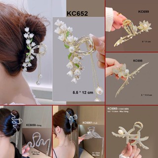 GOTI Phụ Kiện Tóc Nữ - Kẹp Càng Cua Kiểu Kẹp Búi Tóc ĐÍnh Hoa Thanh Lịch KC612 KC640