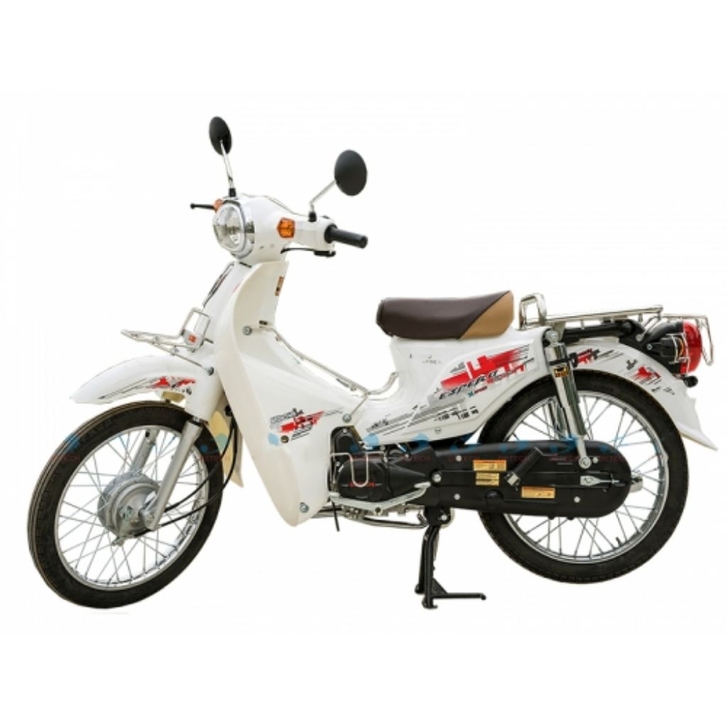 tem rời dán xe cub 50cc trắng đỏ cao cấp