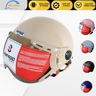 Mũ bảo hiểm nửa đầu kính chống lóa Anfago Helmet cho nam nữ, an toàn,thời trang, cá tính hàng chính hãng