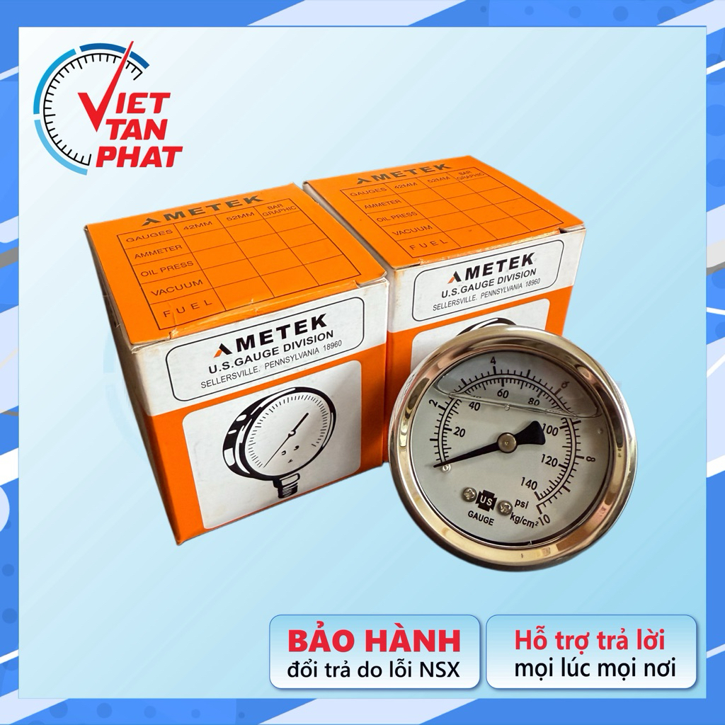 Đồng Hồ Đo Áp Suất Nhớt Máy Có Dầu Chân Sau 10Kg | Đồng Hồ Áp Suất Dầu Máy Cơ | Đồng Hồ Đo Áp Suất 1