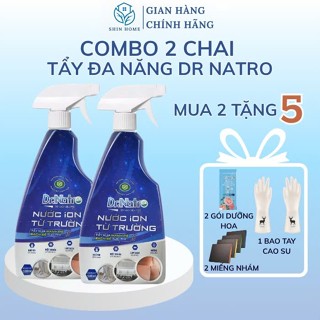 Combo 2 chai tẩy đa năng Dr Natro vệ sinh nhà cửa sạch bóng bằng công nghệ icon từ trường