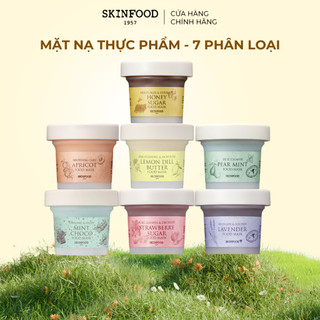   Live  Mặt Nạ Thực Phẩm SKINFOOD Oải Hương Dâu Tây Mật Ong Quả Mơ,Lê Bạc Hà Choco Mint Chanh Thì Là  Food Mask 120g 