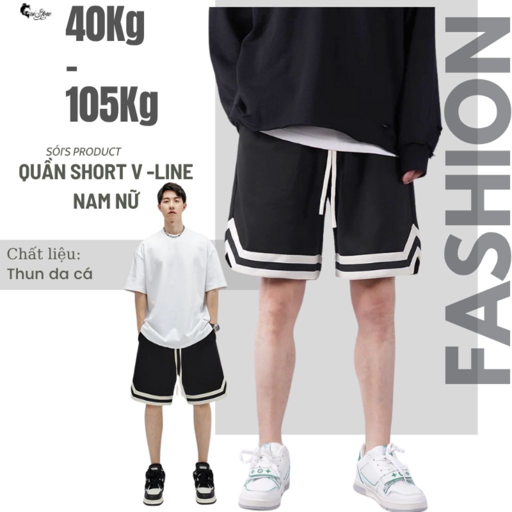 40-105KG Quần Nam Nữ Short-V Thời Trang Sói Bigsize Thể Thao Quần Đùi