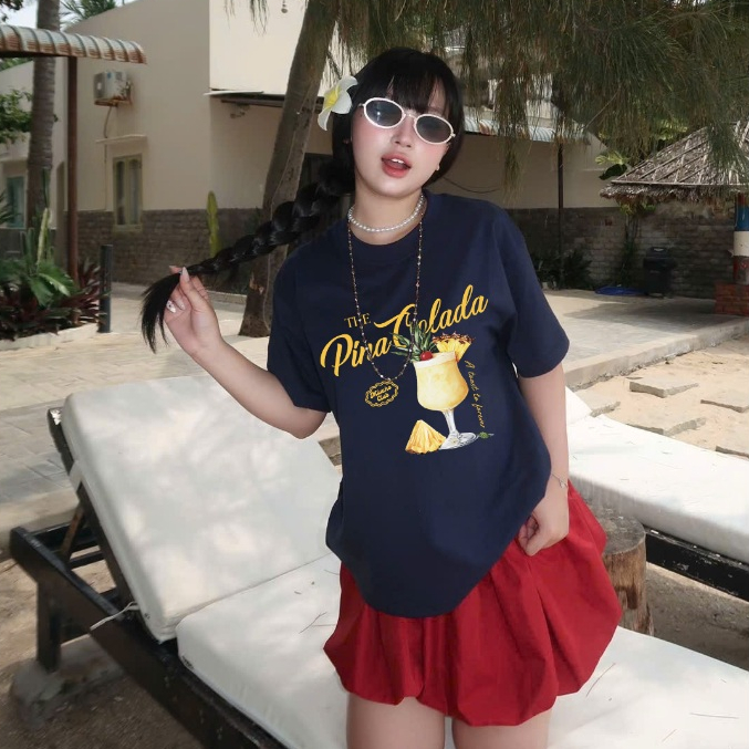 Áo thun boxy chill vibes 2104 HLFashion cổ tròn vải cotton 2c 250gsm đứng form in mix | BigBuy360 - bigbuy360.vn