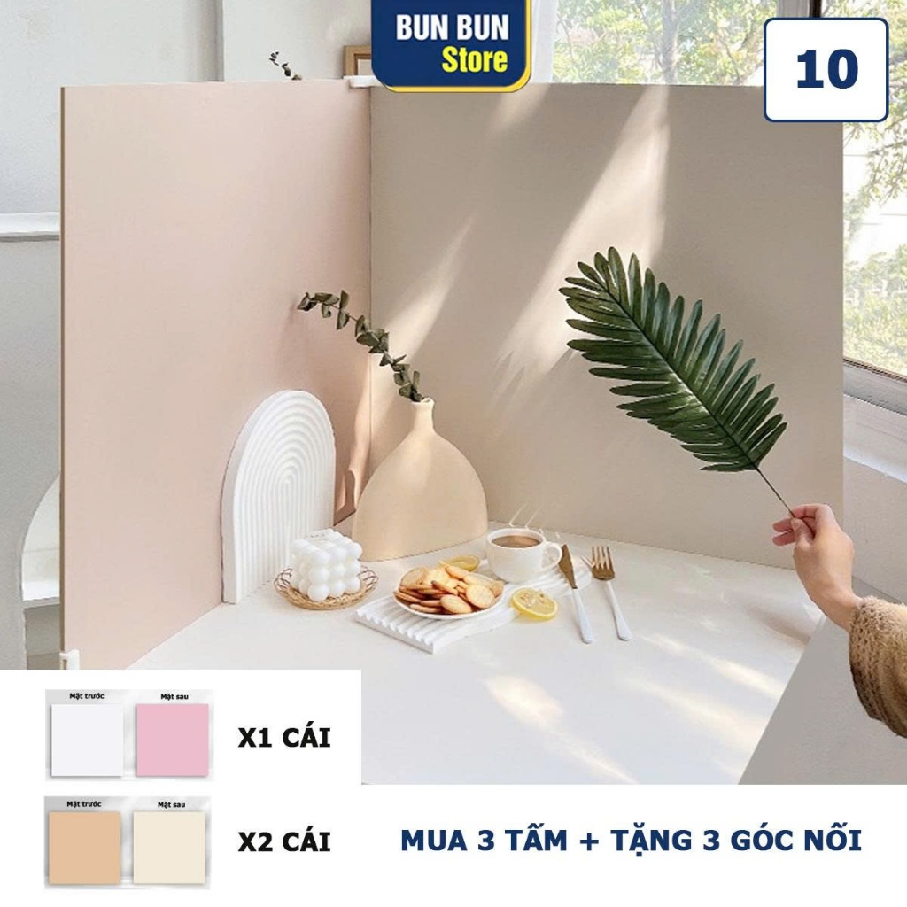 Tấm phông nền chụp ảnh sản phẩm, Hai mặt 2 màu - Kích thước 50x50cm - bền đẹp…