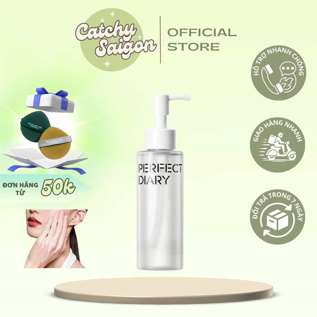 [PERFECT DIARY] Dầu Tẩy Trang Perfect Diary Vỏ Trắng, Làm Sạch Sâu Dịu Nhẹ, 120ml
