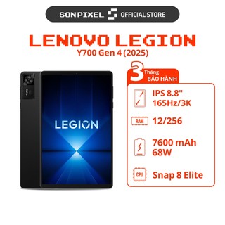  Lenovo Legion Y700 Gen 4  2025  Chip Snapdragon 8 Elite 8.8 inches 165Hz Ram 12 256GB Pin 7600mAh. SonPixel 