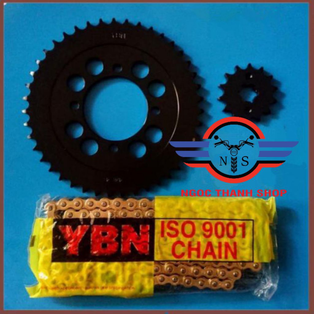 Bộ nhông xích đĩa, nhông sên đĩa Yamaha YB125 YB 125 YBR YBR125   NTS - ngocthanh_shop