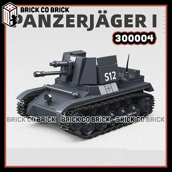 Xe tank PanzerJager 1 Mô hình Tank Thế Chiến Hạng Nhẹ Mô hình Xe tank PanzerJager 1 Quân đội 300004