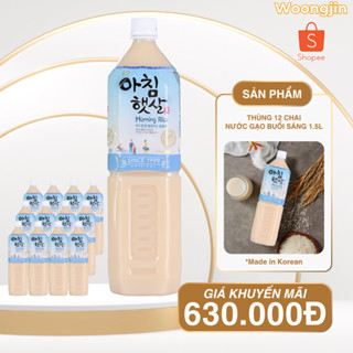 Thùng 12 Chai Nước Gạo Buổi Sáng 1.5L - Woongjin