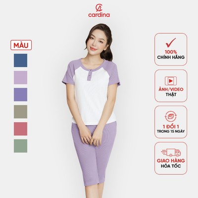 Bộ tăm lạnh nữ CARDINA thiết kế cổ trụ quần lửng chất liệu cao cấp co dãn thoải mái phù hợp với nhiều độ tuổi 5BFL01
