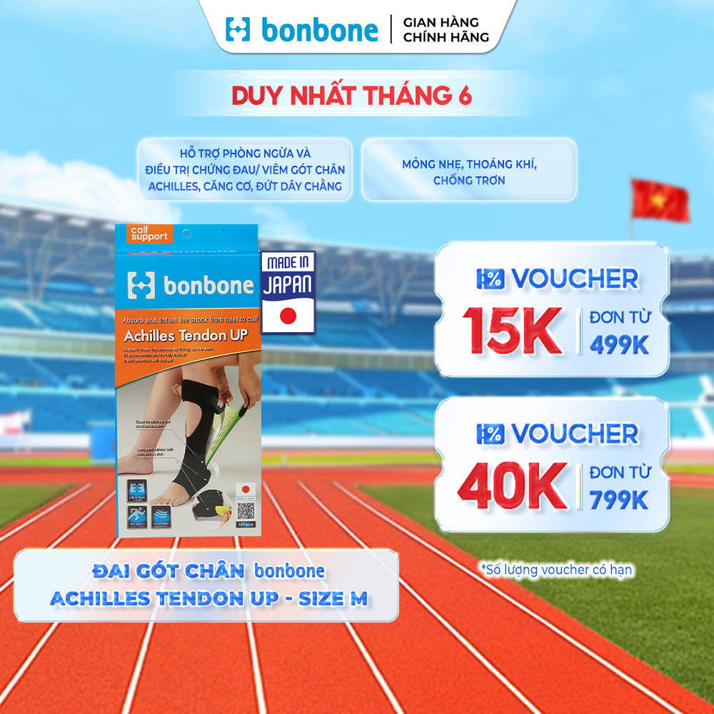 Đai Gót Chân bonbone Achilles Tendon Up - phòng ngừa, điều trị đau/viêm gót chân Achilles - chống tr