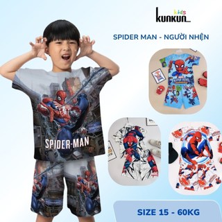  Đồ bộ quần áo bé trai Người Nhện Spiderman siêu anh hùng in 3D đi chơi đi học TP119,34 size đại 60kg 