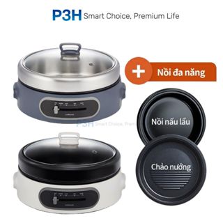 Nồi Điện Đa Năng LocknLock Nướng và Lẩu 2 Trong 1, nồi lẩu 4L Nồi nướng 26cm EJP542NVY EJP544WHT P3H
