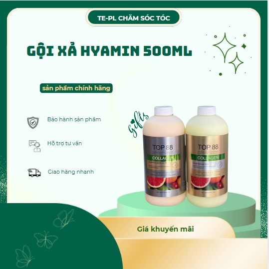 Gội xả BƯỞI TOP88 800ML - phục hồi hư tổn , kích thích mọc tóc