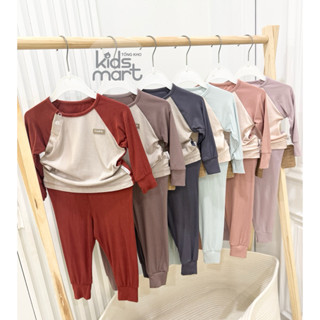 bộ dài tay tăm thun giãn mềm mại cho bé Cookie Raglan CK3465