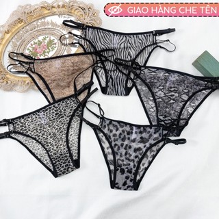 [CAO CẤP] Quần lót nữ hình da beo cạp kép xuyên thấu sexy gợi cảm vải voan mỏng thoáng mát BS-8168