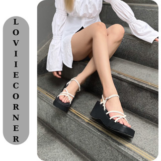 LOVIIECORNER SANDAL XUỒNG - GIÀY THỜI TRANG NỮ QUAI MẢNH CHÉO - GIÀY NỮ PHONG CÁCH ĐẾ BẰNG - S240405