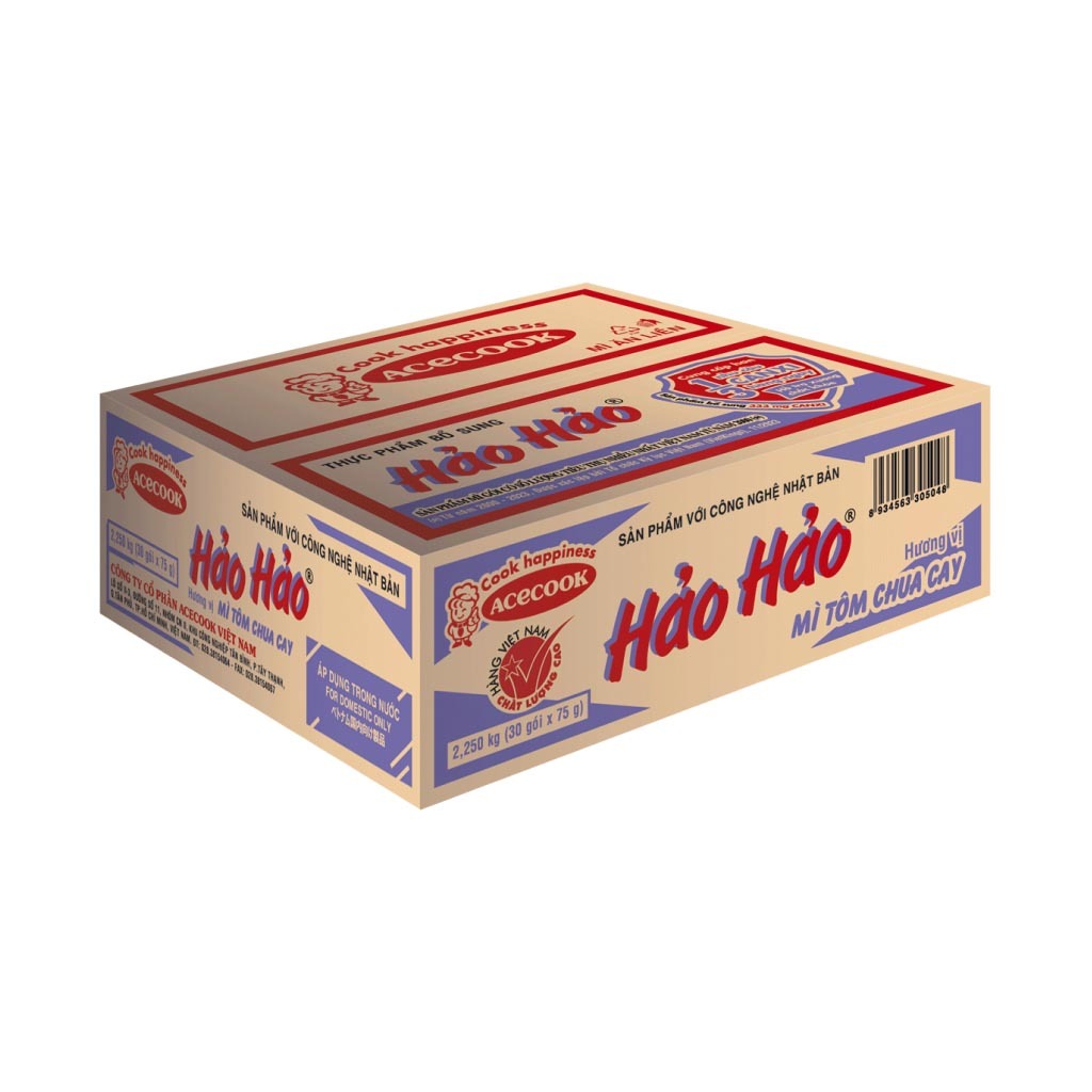 AMMYFOOD - Thùng 30 gói mì Hảo Hảo tôm chua cay 75g/ Thùng 30 gói mì xào Hảo Hảo tôm xào chua ngọt 7