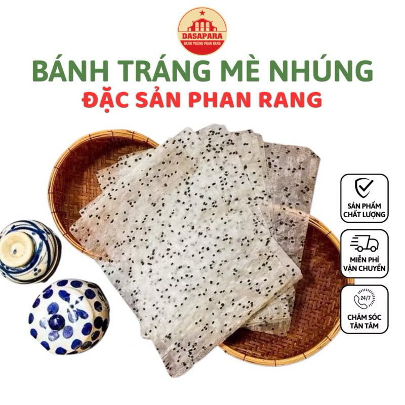 1 Xấp (2kg2) Bánh Tráng Mè Đen Loại 1 Đặc Sản Phan Rang Tháp Chàm Dùng Nhúng Nước Cuốn Gỏi, Nướng Mắm Ruốc Cực Dẻo Dai