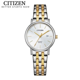 Đồng hồ nữ citizen pin-quartz dây thép không gỉ eu6094-53a - mặt trắng