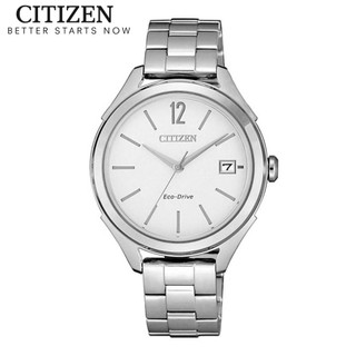 Đồng hồ nữ citizen eco-drive dây thép không gỉ fe6141-86a - mặt trắng