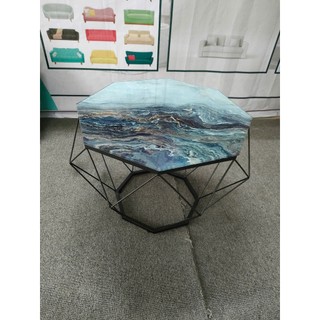  Bàn trà sofa - Bàn decor giá rẻ - Bàn trà phòng khách - Bàn kim cương - 45*60 kính cường lực 