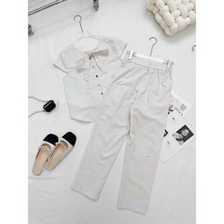 Set Bộ Bigsize Nữ Tú Mỡ Thiết Kế Trẻ Trung Set Bộ Cột Nơ Mera Đi Làm Dạo Phố Đủ Size 45-80kg DB0171