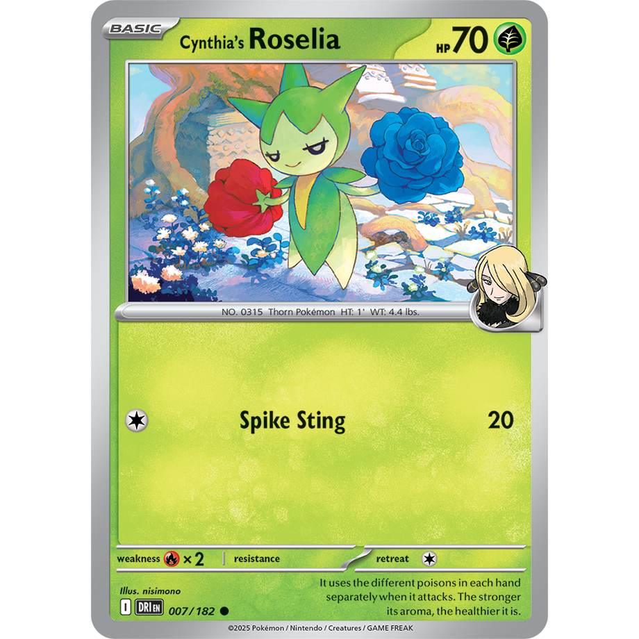 [KW2 Pokemon] [EN] Thẻ 007/182 Cynthia's Roselia - DRIEN