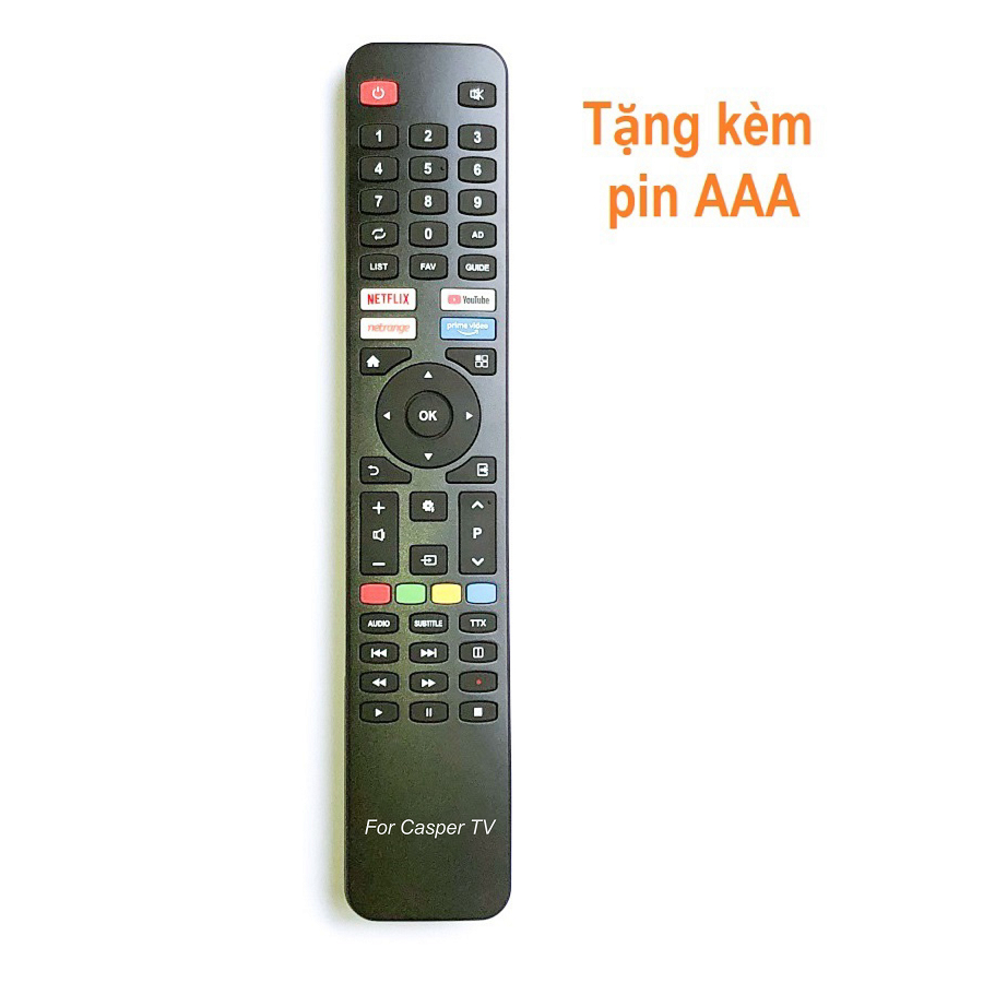 Remote Dùng Cho TV Casper 32HX5200 32HX6200 43FX5200 43FX6200 Điều Khiển Tivi Internet Smart Kèm Pin