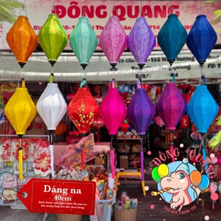 Lồng đèn Hội An vải gấm dáng na (30, 40, 60cm)