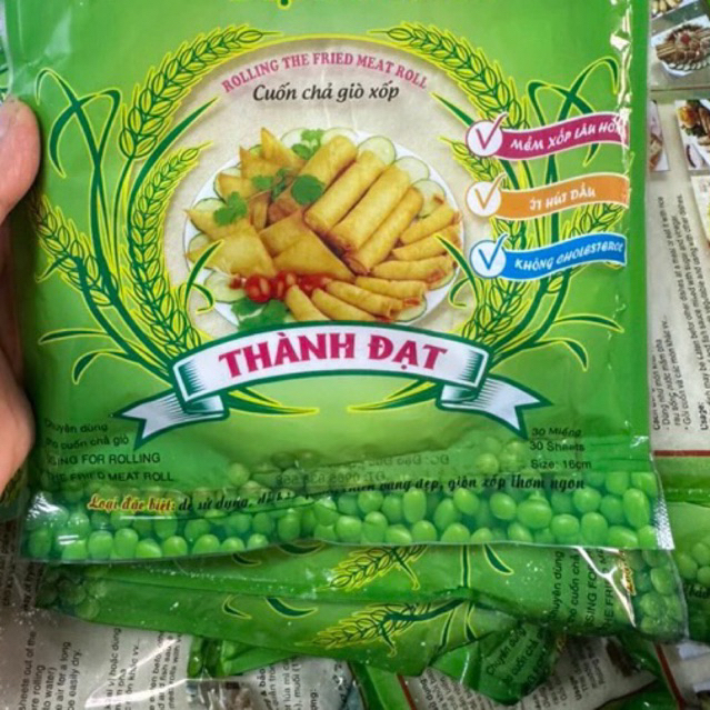 Combo 10 gói (300lá) bánh đa nem đậu xanh, bánh tráng bò bía cuốn nem, chả giò, bò bía ngọt