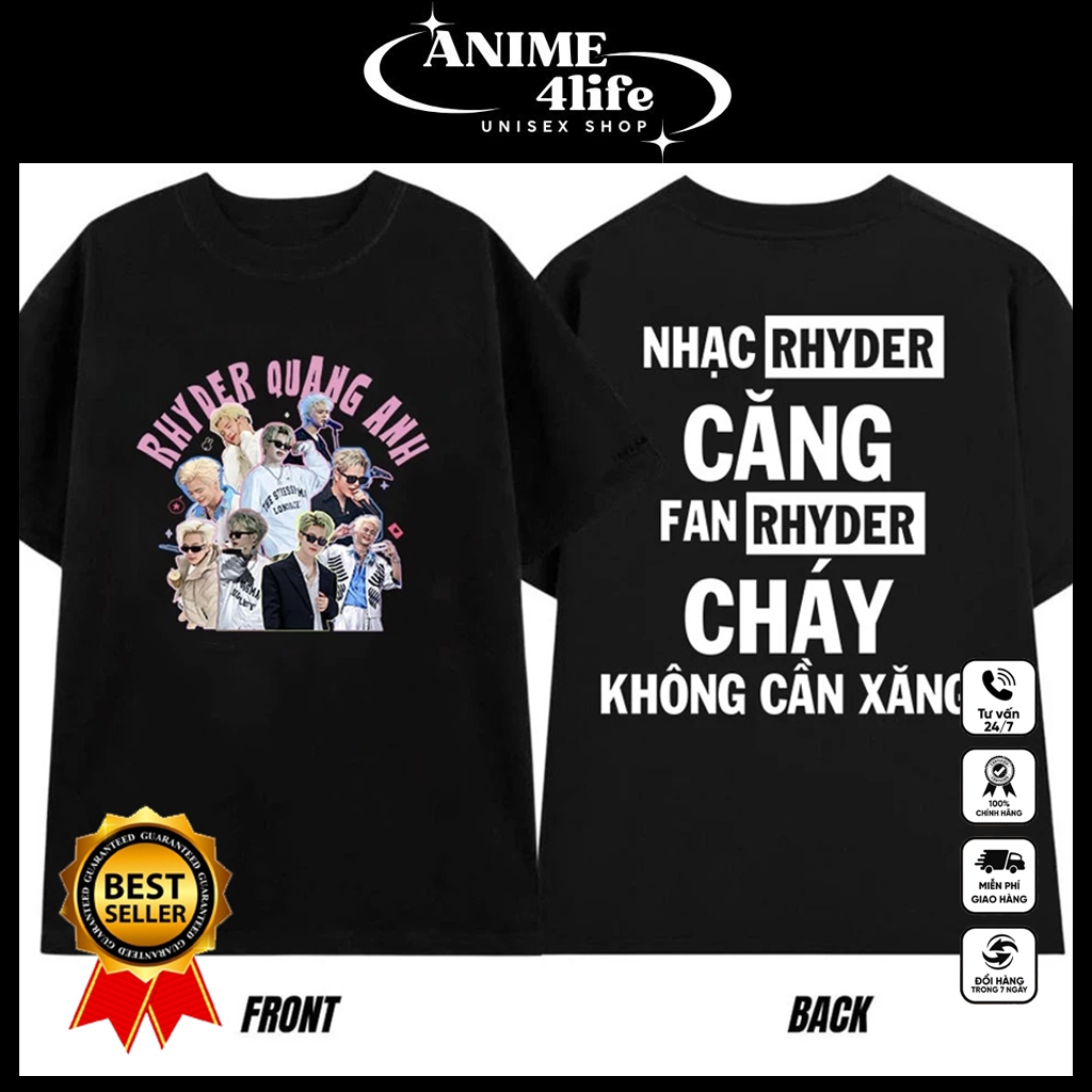 Áo thun Quang Hùng MasterD - Rhyder - Rhycap - One Piece Luffy mũ rơm cực chất
