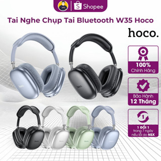Tai nghe chụp tai bluetooth W35 Hoco ,  Bluetooth 5.3 , headphone có mic đàm thoại, pin siêu trâu 40h nghe nhạc