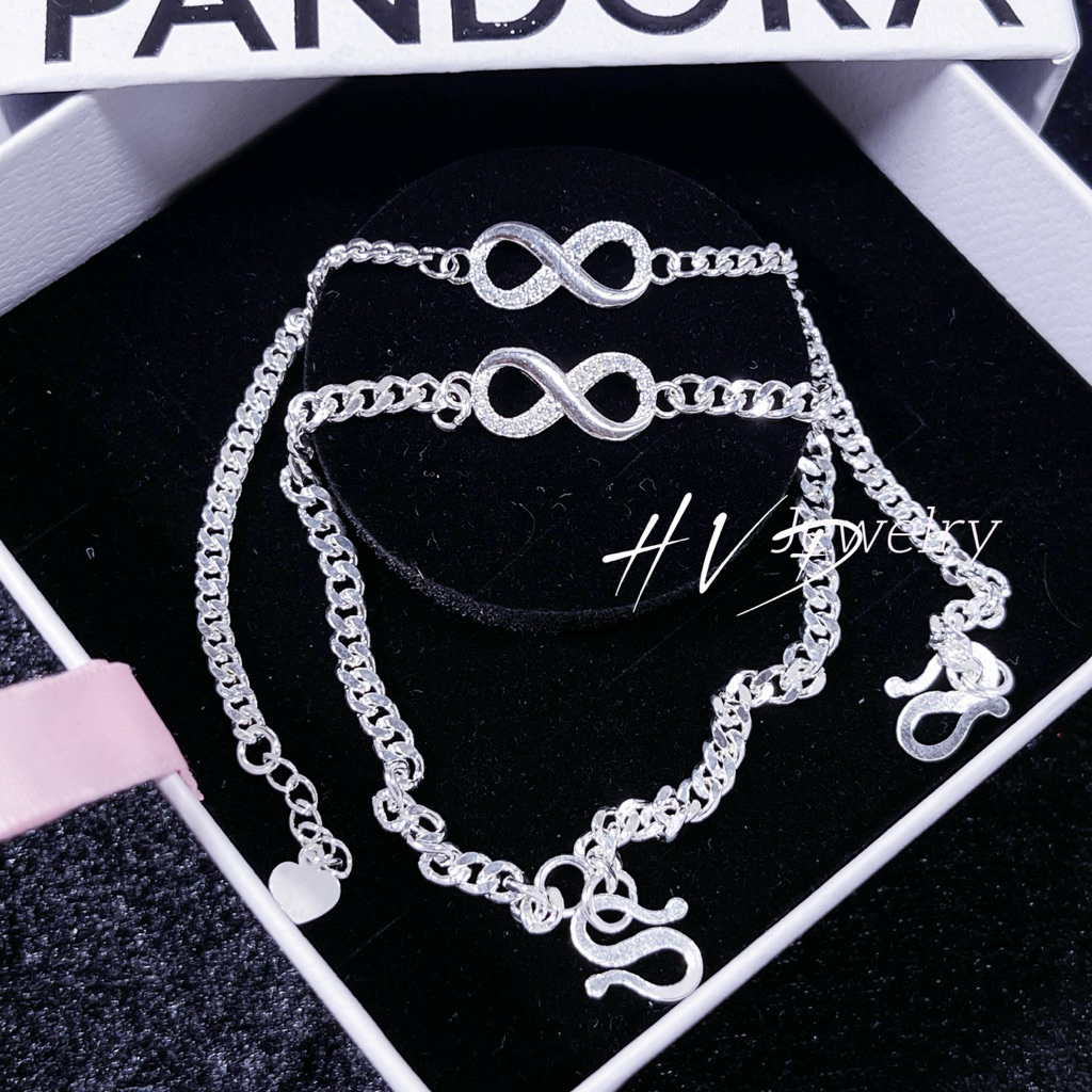 Lắc tay đôi,lắc tay lẻ nam nữ bạc s925 cao cấp HVĐ Jewelry