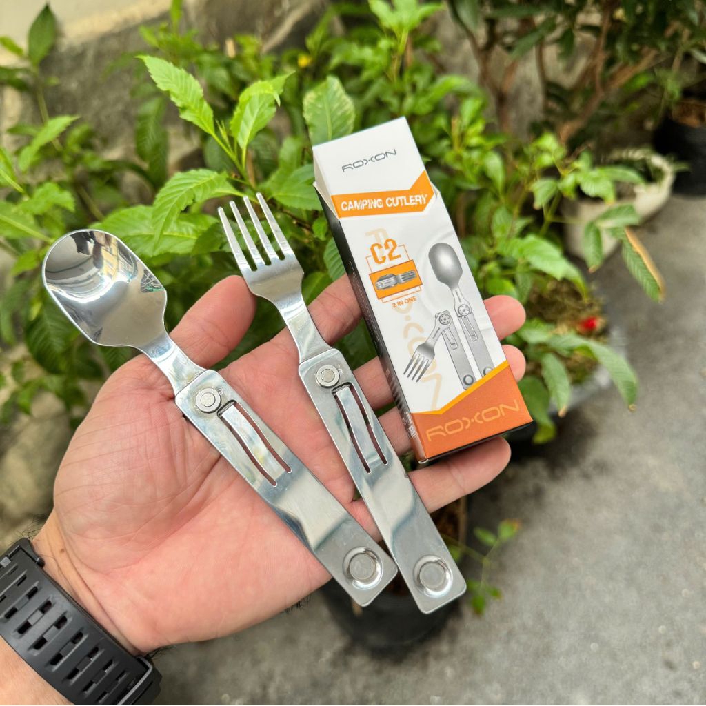 Muỗng nĩa gấp gọn du lịch Roxon C2 - 2 chức năng