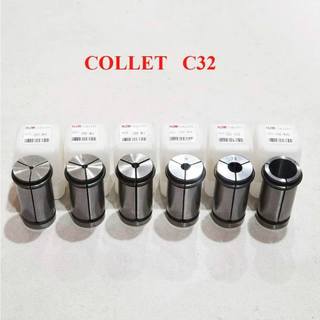 COLLET C32 DÙNG CHO ĐẦU KẸP CNC, kích thước lỗ từ phi 1-25mm