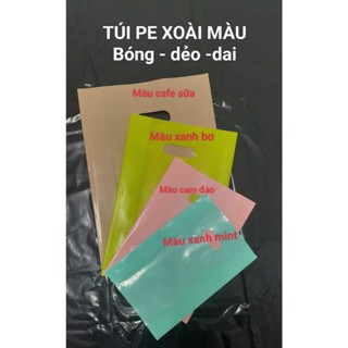 (1kg/Size) Túi PE xoài màu bóng dẻo dai, dày dặn chắc chắn màu mới, túi gói hàng đủ màu đủ size (hàng đẹp - SP y hình)