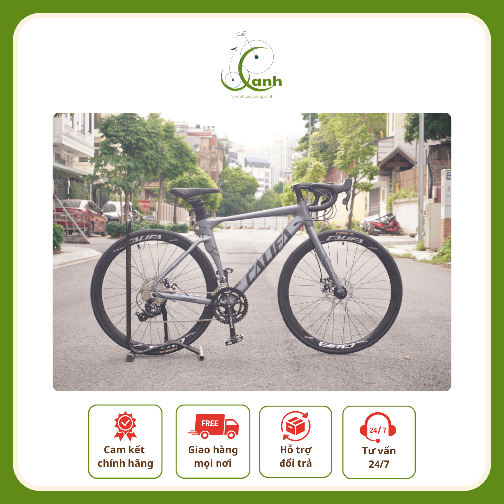 Xe Đạp Đua Road Califa CR350 Bánh 700c Mới Nhất 2025 Cối Nổ