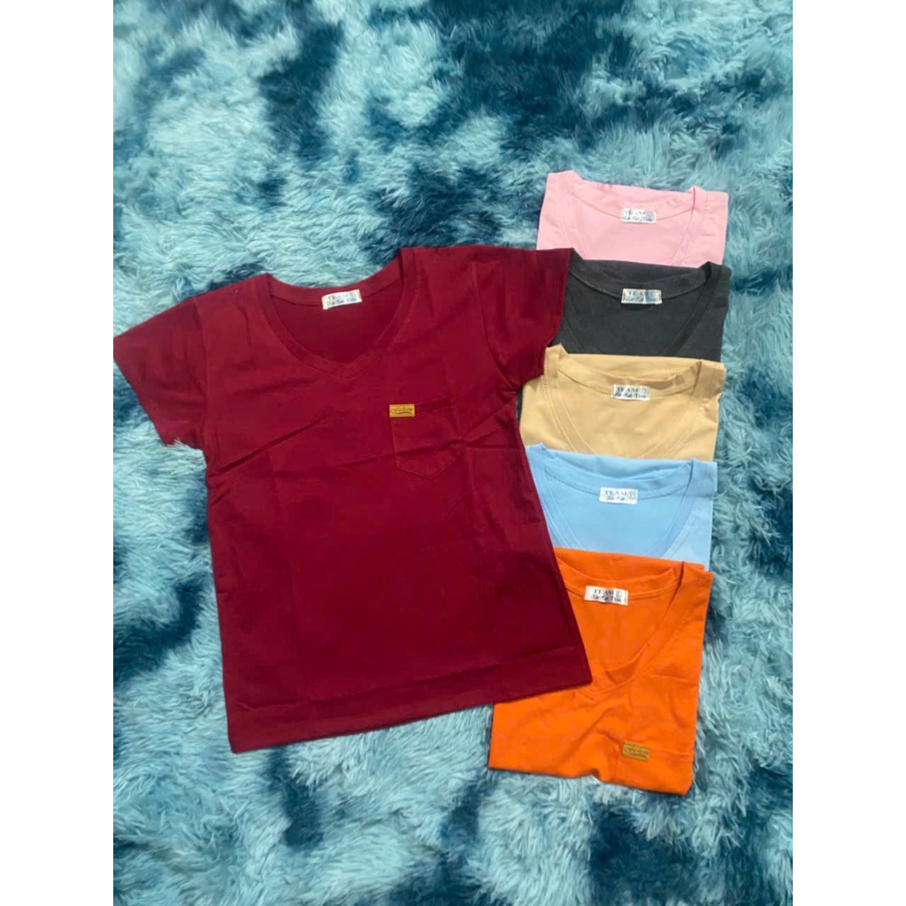 Áo thun cổ tim nữ _ combo 3 áo 1xxk