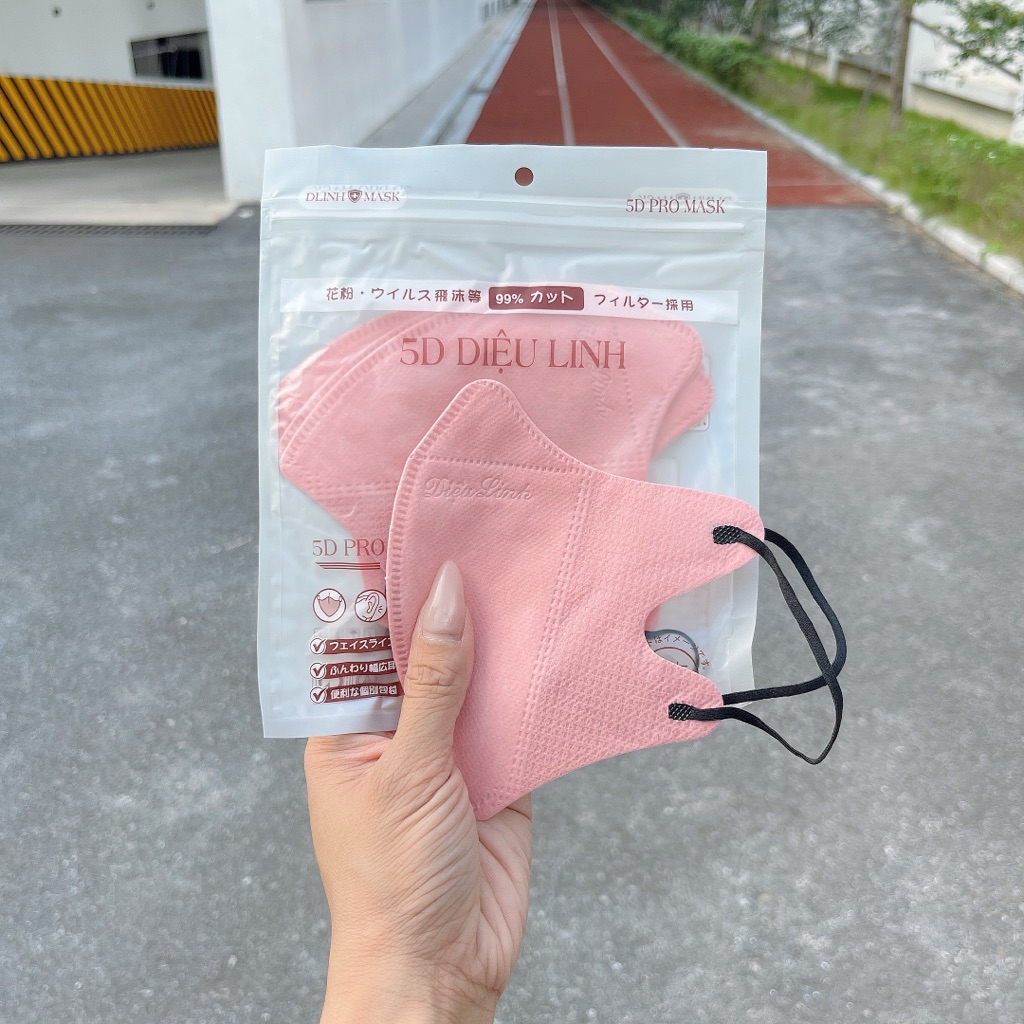 Khẩu Trang 5D Diệu Linh - Combo 200 Chiếc Khẩu Trang 5D Mask 3 Lớp Kháng Khuẩn