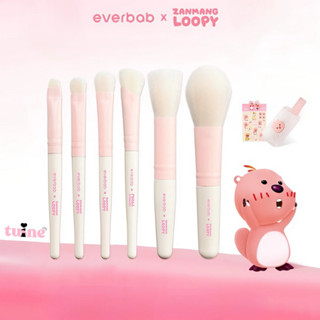 [HỎA TỐC] EVERBAB - Bộ 6 cọ trang điểm MINI Loopy x Everbab tặng kèm túi đựng cọ xinh xắn