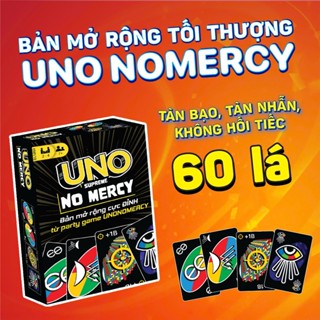 Bộ Trò Chơi Uno Supreme phiên bản mở rộng thứ 2 của Uno No Mercy không thương xót 60 thẻ bài cuộc chơi nâng cấp