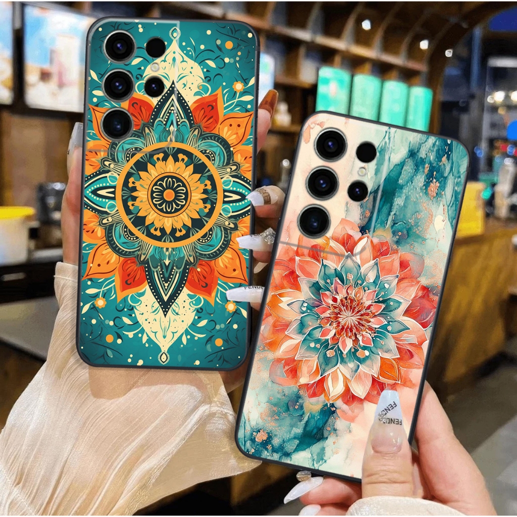 Ốp lưng Samsung S24 5G - S24 PLUS 5G - S24+ 5G - S24 ULTRA 5G -S24 FE họa tiết hoa văn,rực rỡ bắt mắ