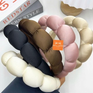  CX86 Băng dô bờm tóc nam nữ cài xốp cài xoắn ốc vải voan trơn tông màu trà sữa phong cách châu Âu BULL.SHOP 