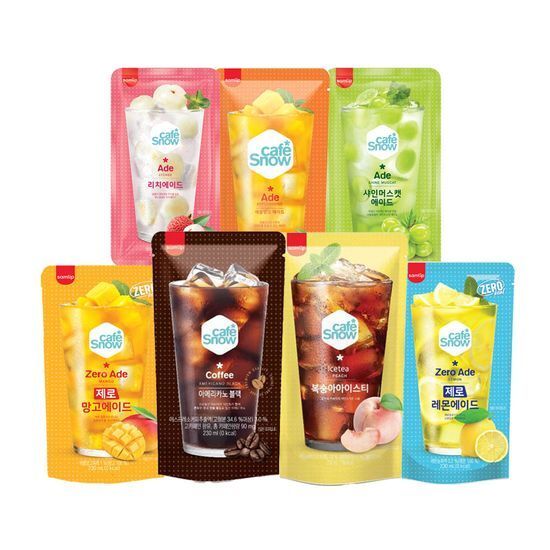 (CHÍNH HÃNG) Nước hoa quả ADE Samlip 230ML các vị (Xoài, nho sữa, đào, vải, Americano black) [삼립] 카페