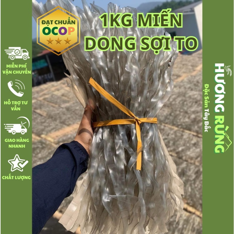 MIẾN DONG THÁI TAY SỢI TO ĐIỆN BIÊN - ĐẶC SẢN TÂY BẮC GÓI 1KG, Miến Dai Giòn Thơm Ngon