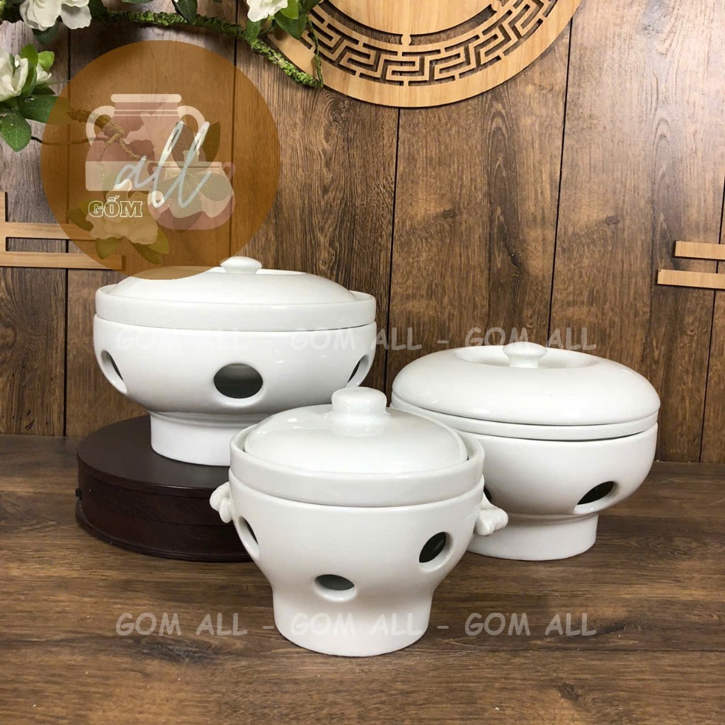 [CÓ NẮP][HÀNG ĐẸP] Bát tô hâm nóng thức ăn có nắp bằng sứ gốm sứ Bát Tràng.
