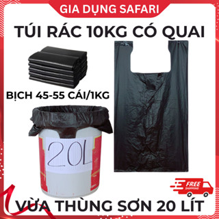 [1KG] Túi Đựng Rác Có Quai Tự Phân Huỷ, Túi Rác Cỡ Lớn, Bịch Đựng Rác Siêu Dai Size 10kg, 15kg, 20kg
