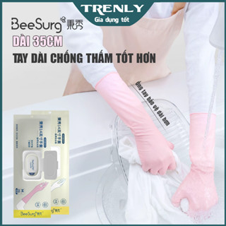 Găng Tay Cao Su BeeSurg Mới Dài Hơn, Rửa Bát, Chống Nước, Không Mùi